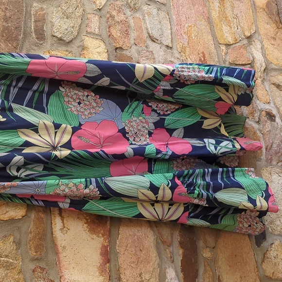 talbots voile hibiscus maxi dress - Picture 4 of 14